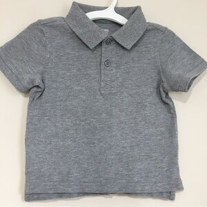 Cherokee baby boy gray cotton short sleeve ultimate polo t-shirt